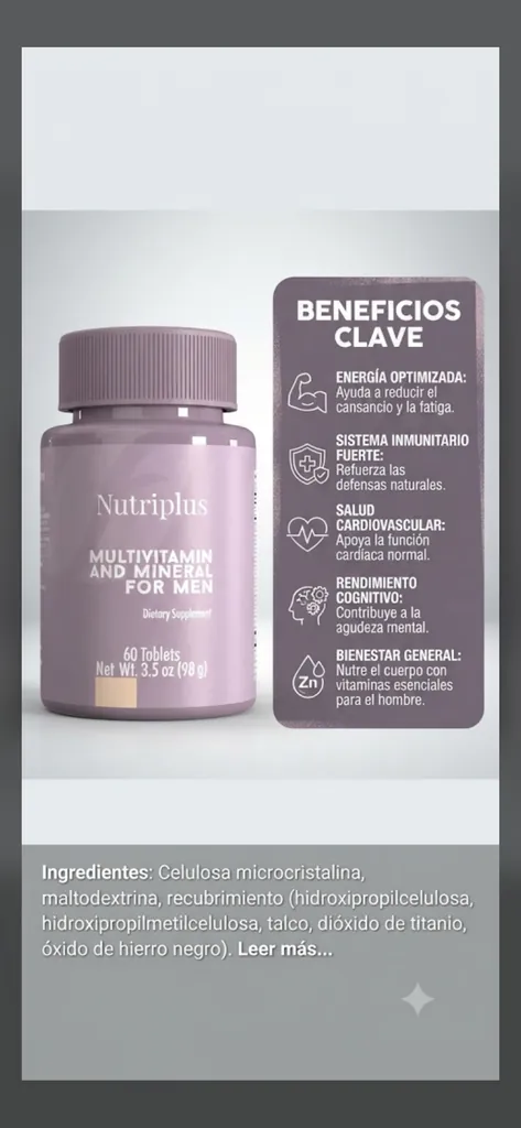 Multivitamina and mineral for men