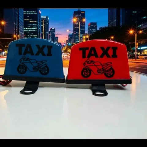 Casco LED Moto Taxi