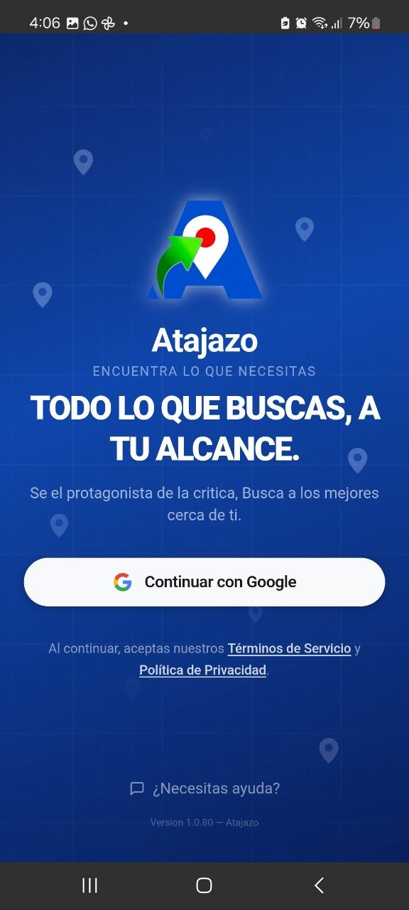 Bienvenida y registro en Atajazo